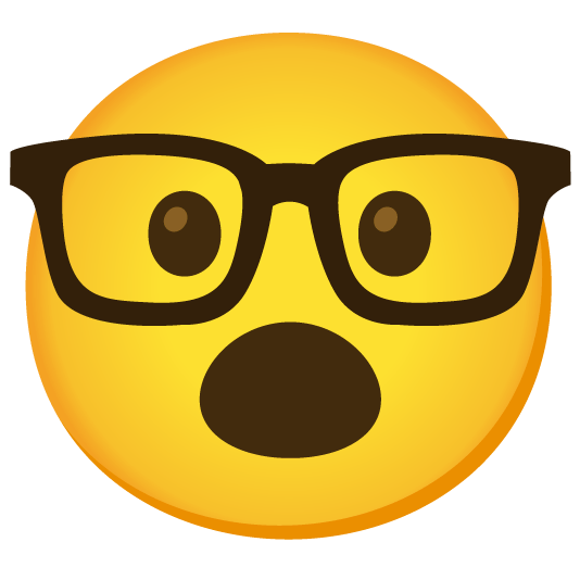 open mouth nerd face