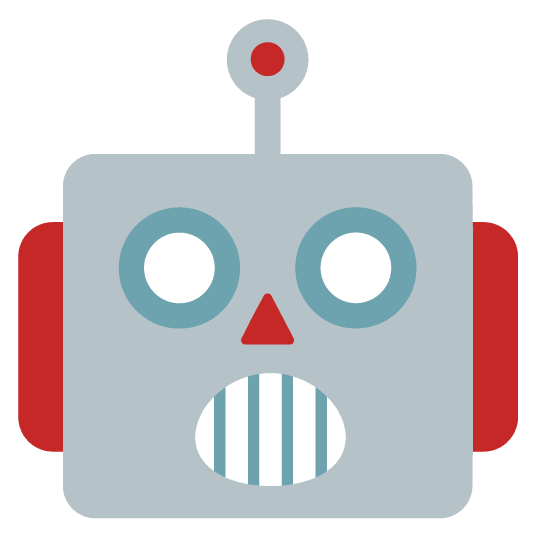 open mouth robot face