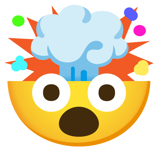 open mouth exploding head