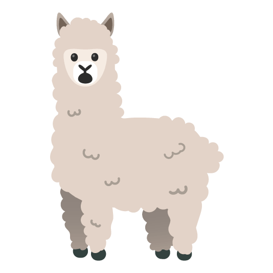 open mouth llama