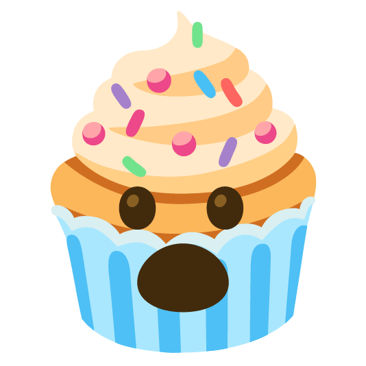 open mouth cupcake
