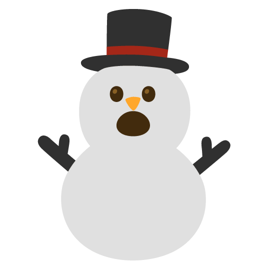 open mouth snowman without snow
