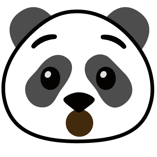 hushed panda face