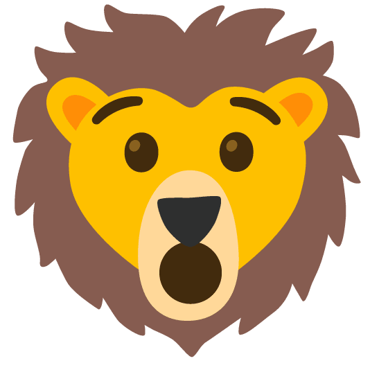 hushed lion face