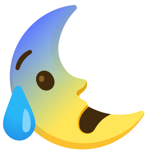 cold sweat last quarter moon with face