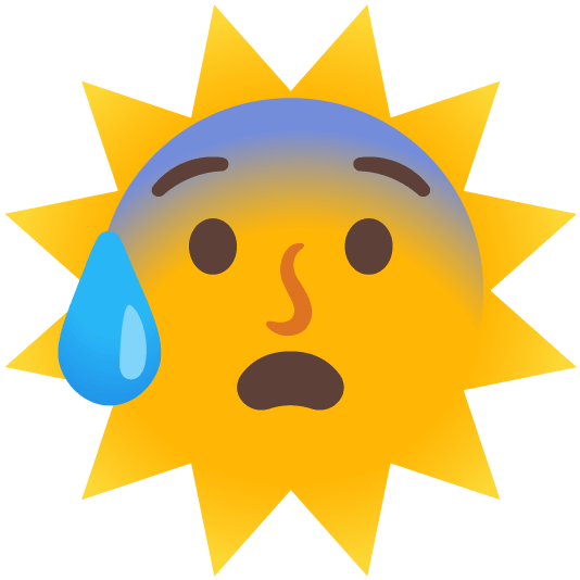cold sweat sun with face