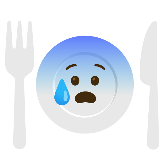 cold sweat knife fork plate