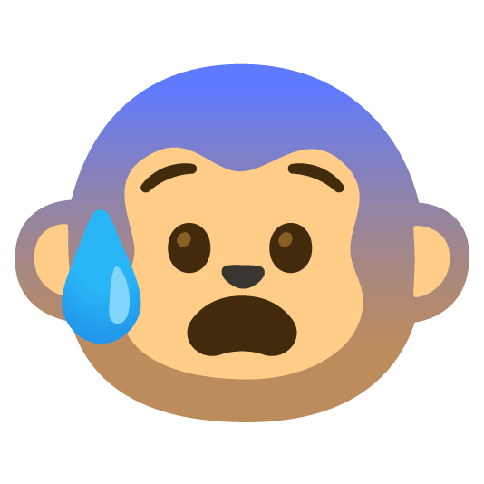 cold sweat monkey face