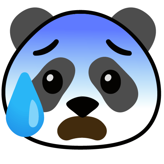 cold sweat panda face