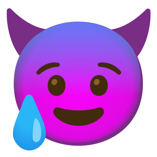 cold sweat smiling imp