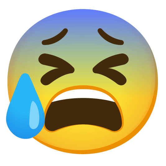 cold sweat tired face