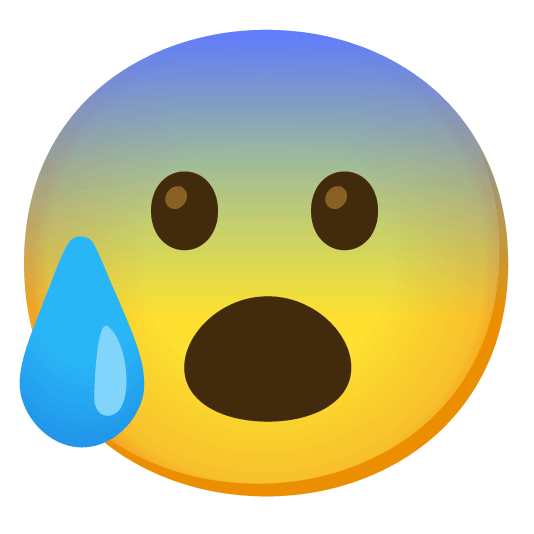 cold sweat open mouth