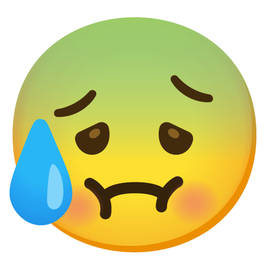 cold sweat nauseated face