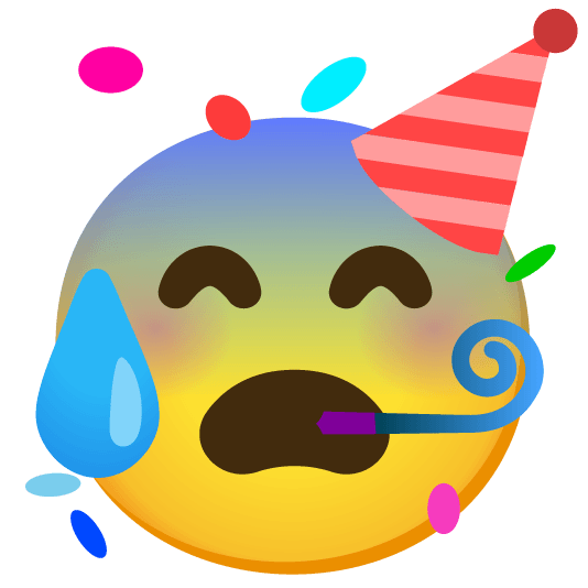 cold sweat partying face