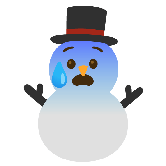 cold sweat snowman without snow