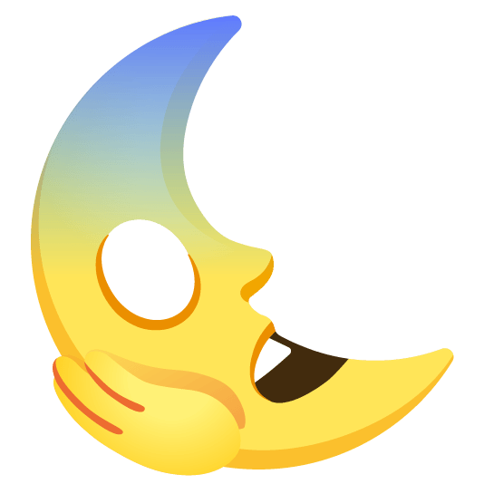 scream last quarter moon with face