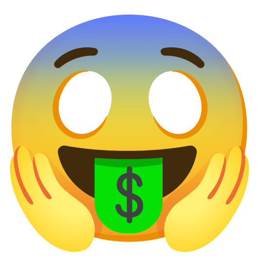 scream money mouth face
