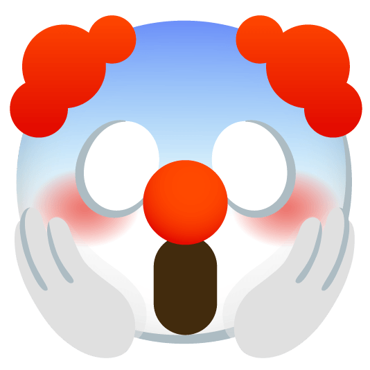 scream clown face