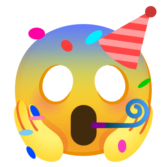 scream partying face