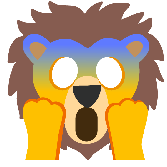scream lion face