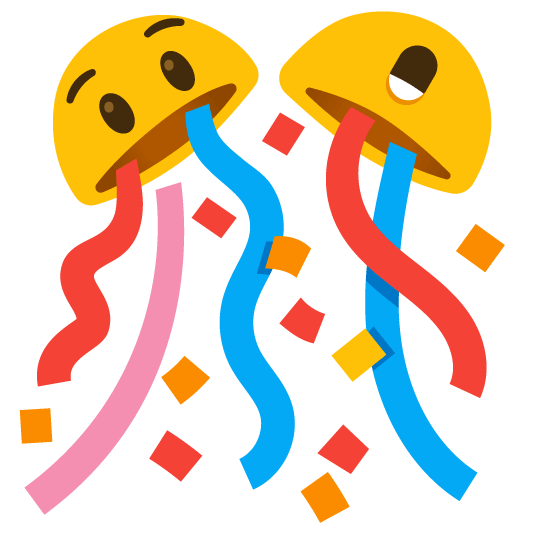 astonished confetti ball