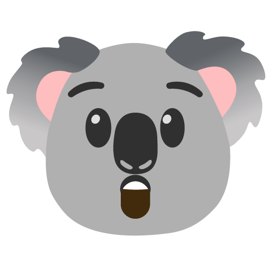 astonished koala
