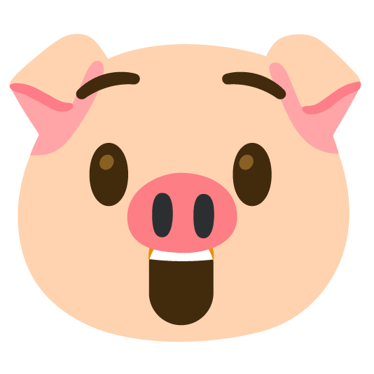 astonished pig