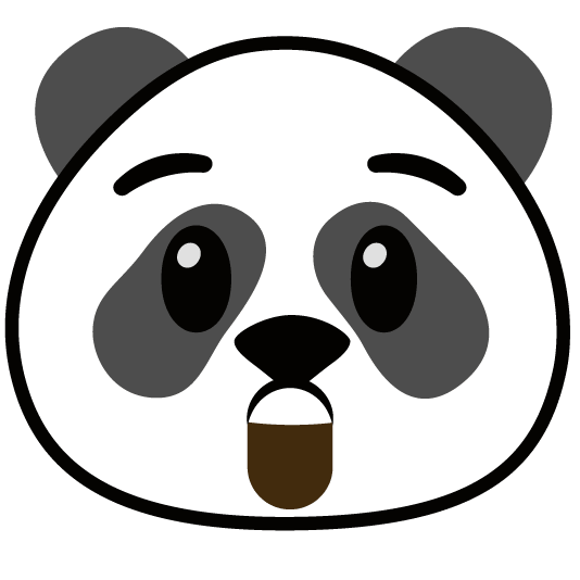 astonished panda face