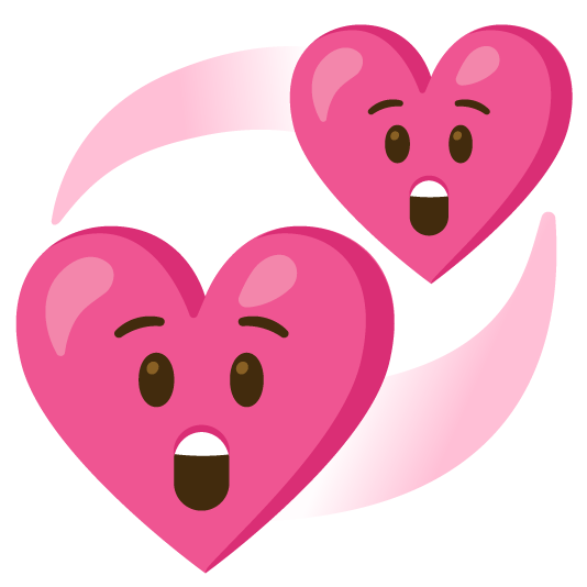 astonished revolving hearts