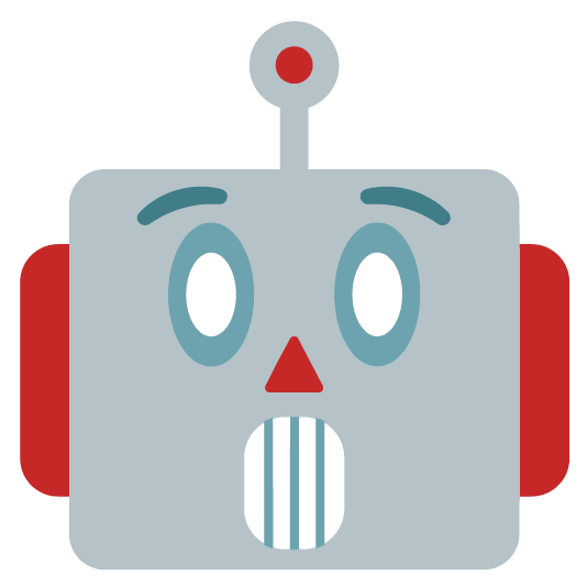 astonished robot face