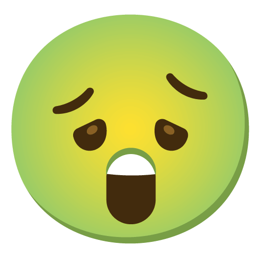 astonished nauseated face