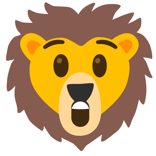astonished lion face