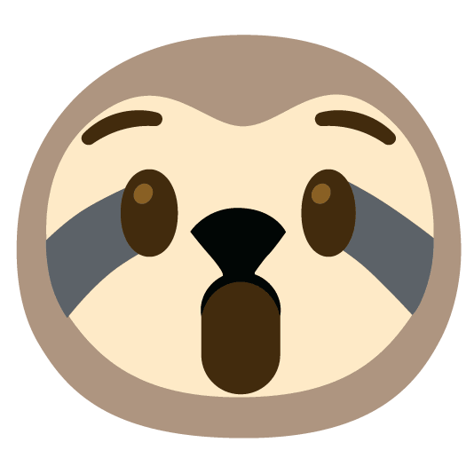 astonished sloth