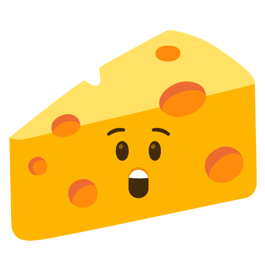 astonished cheese wedge