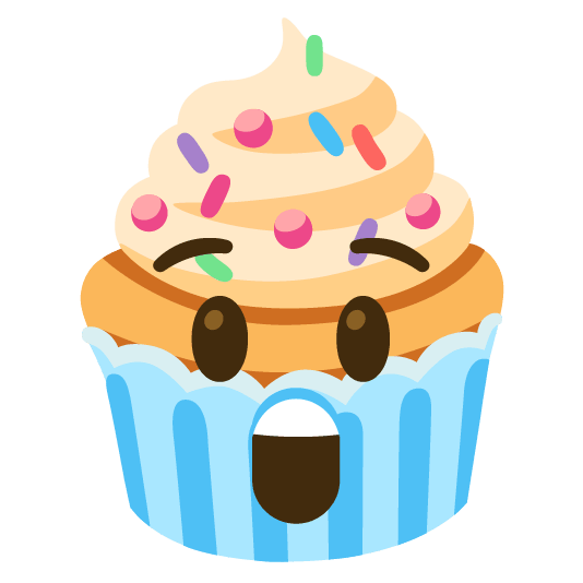 astonished cupcake