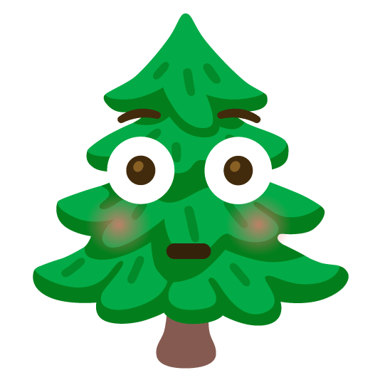 flushed evergreen tree