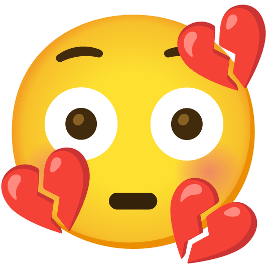 flushed broken heart