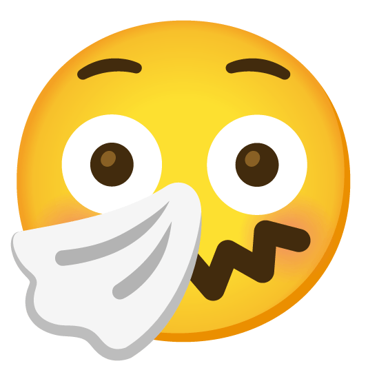 flushed sneezing face