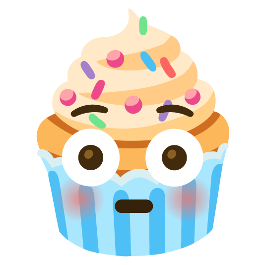 flushed cupcake