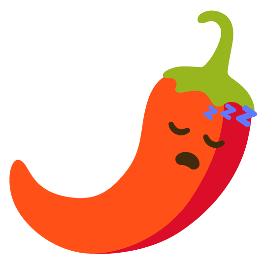 sleeping hot pepper