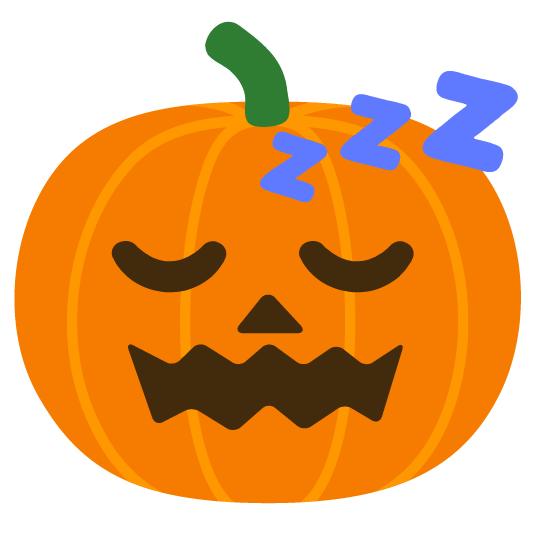 sleeping jack o lantern