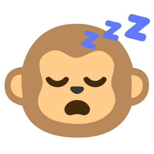 sleeping monkey face