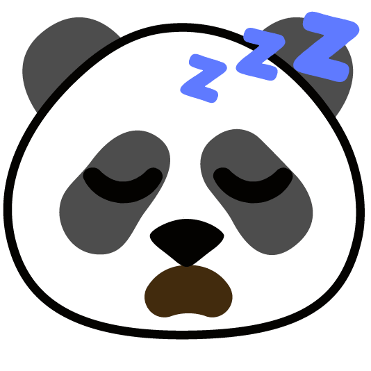 sleeping panda face