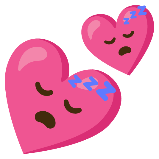 sleeping two hearts