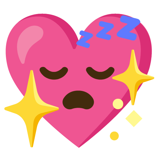 sleeping sparkling heart