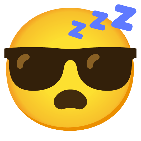 sleeping sunglasses