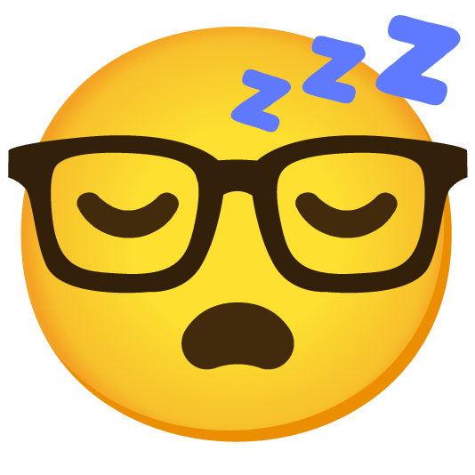 sleeping nerd face