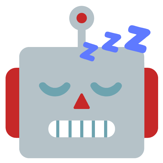 sleeping robot face