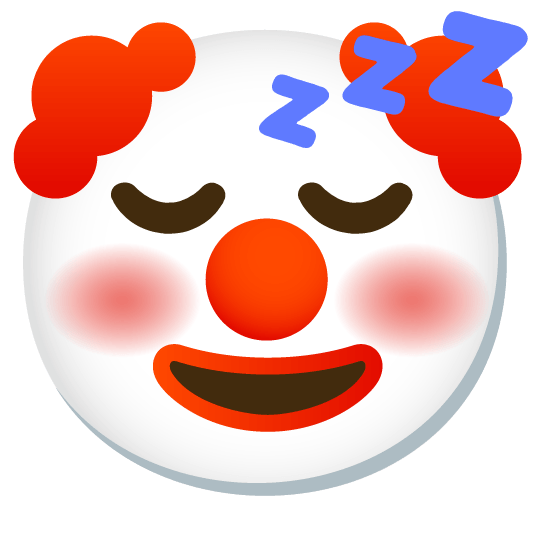 sleeping clown face