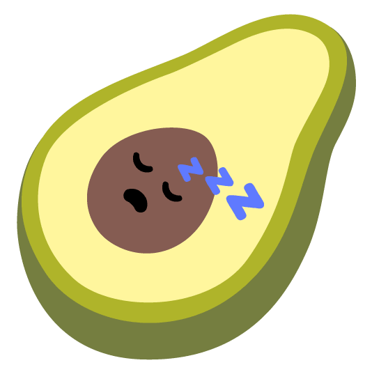 sleeping avocado